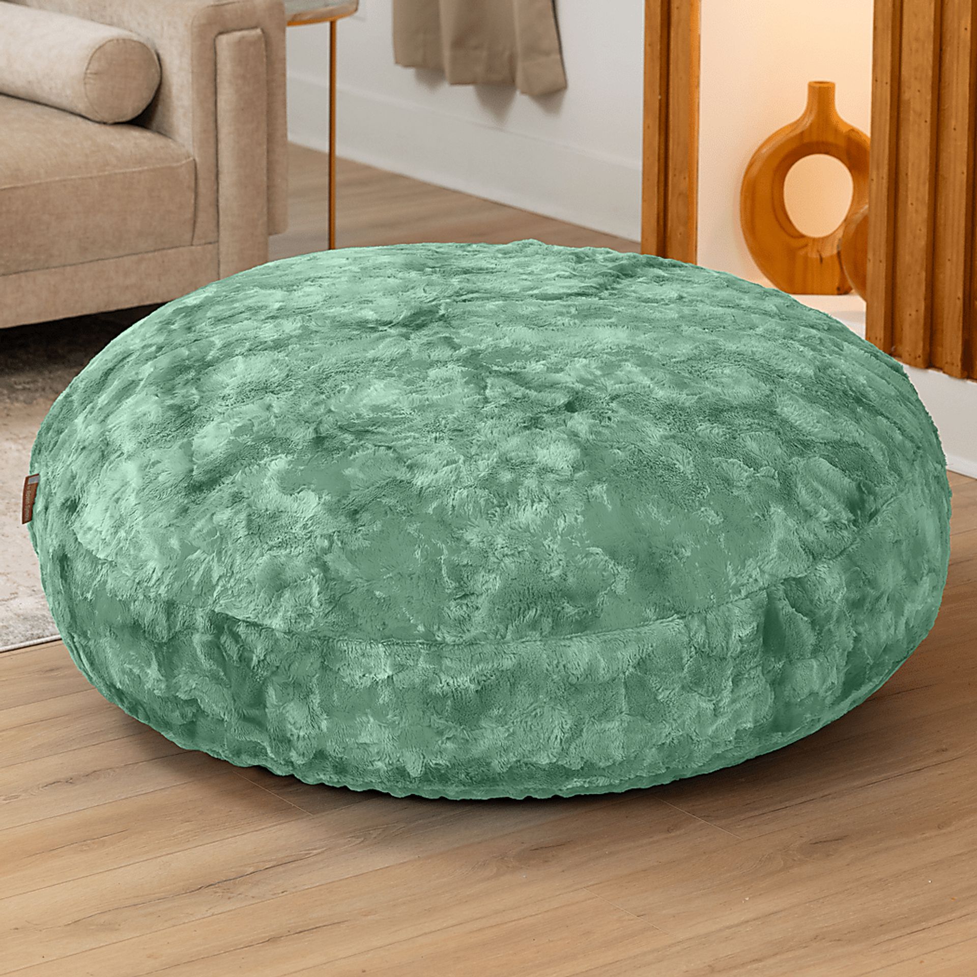 Kids Cuddler Cocoon Green Bean Bag Lounger - Image 2