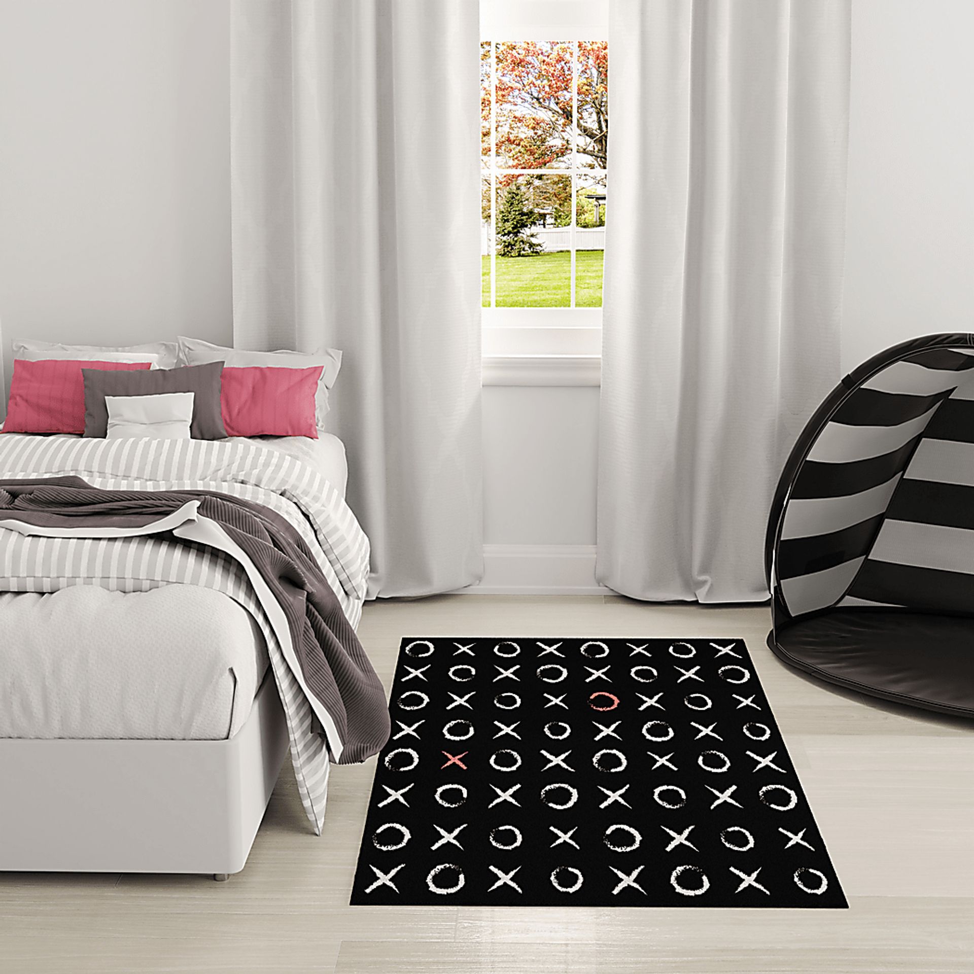 Kids Cute Hugs Black 4' x 6' Rug - Image 3