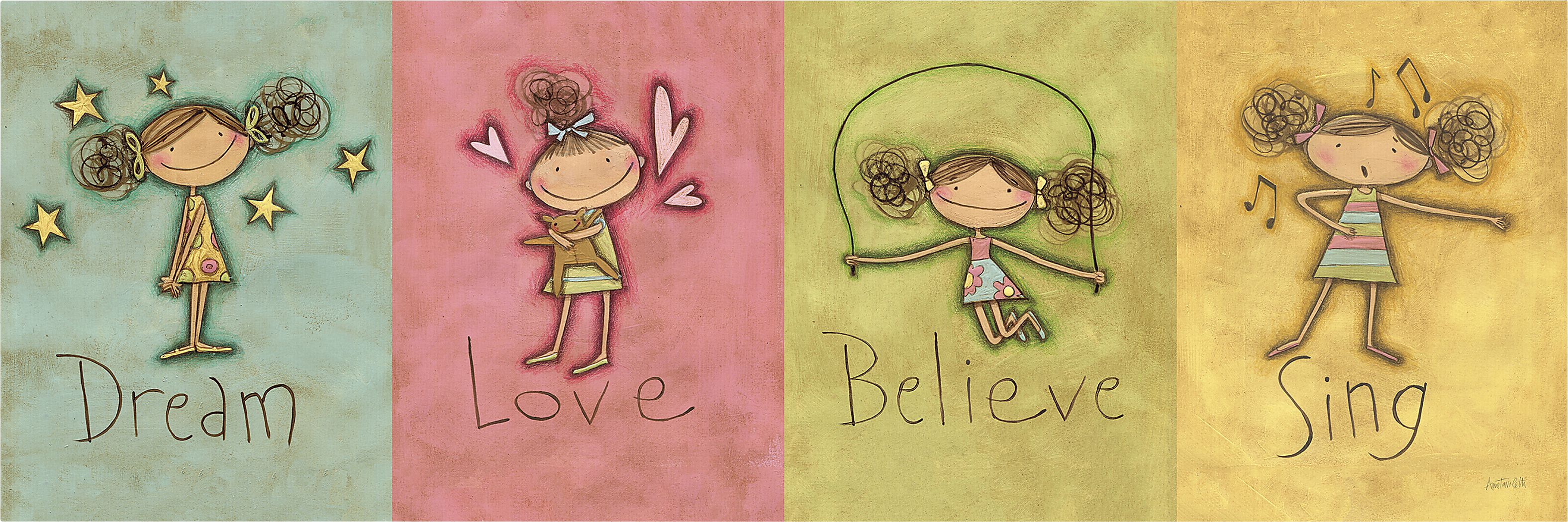 Kids Daily Goals Pink Artwork