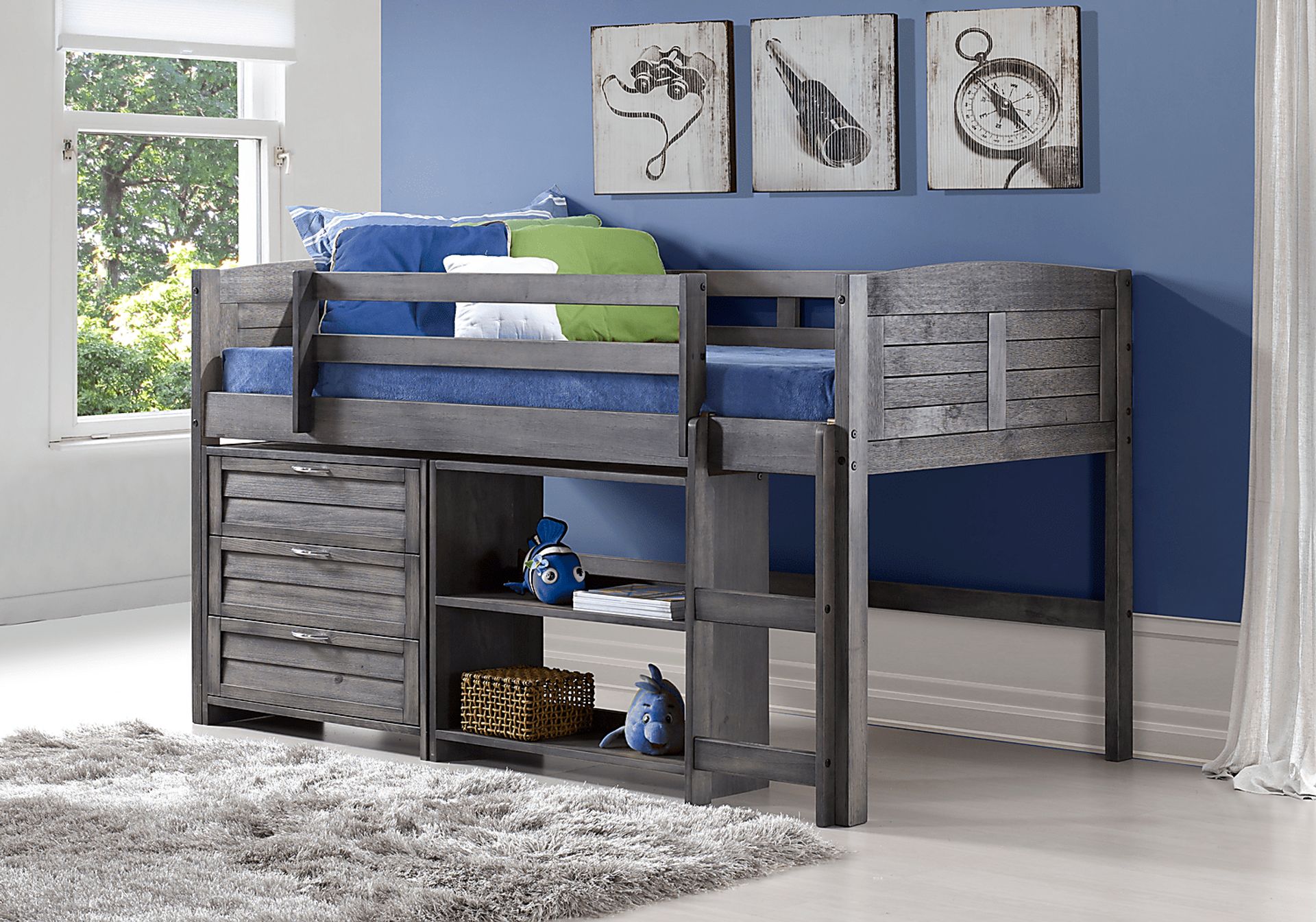 Kids Daintree Gray Twin Jr. Loft Bed - Image 4