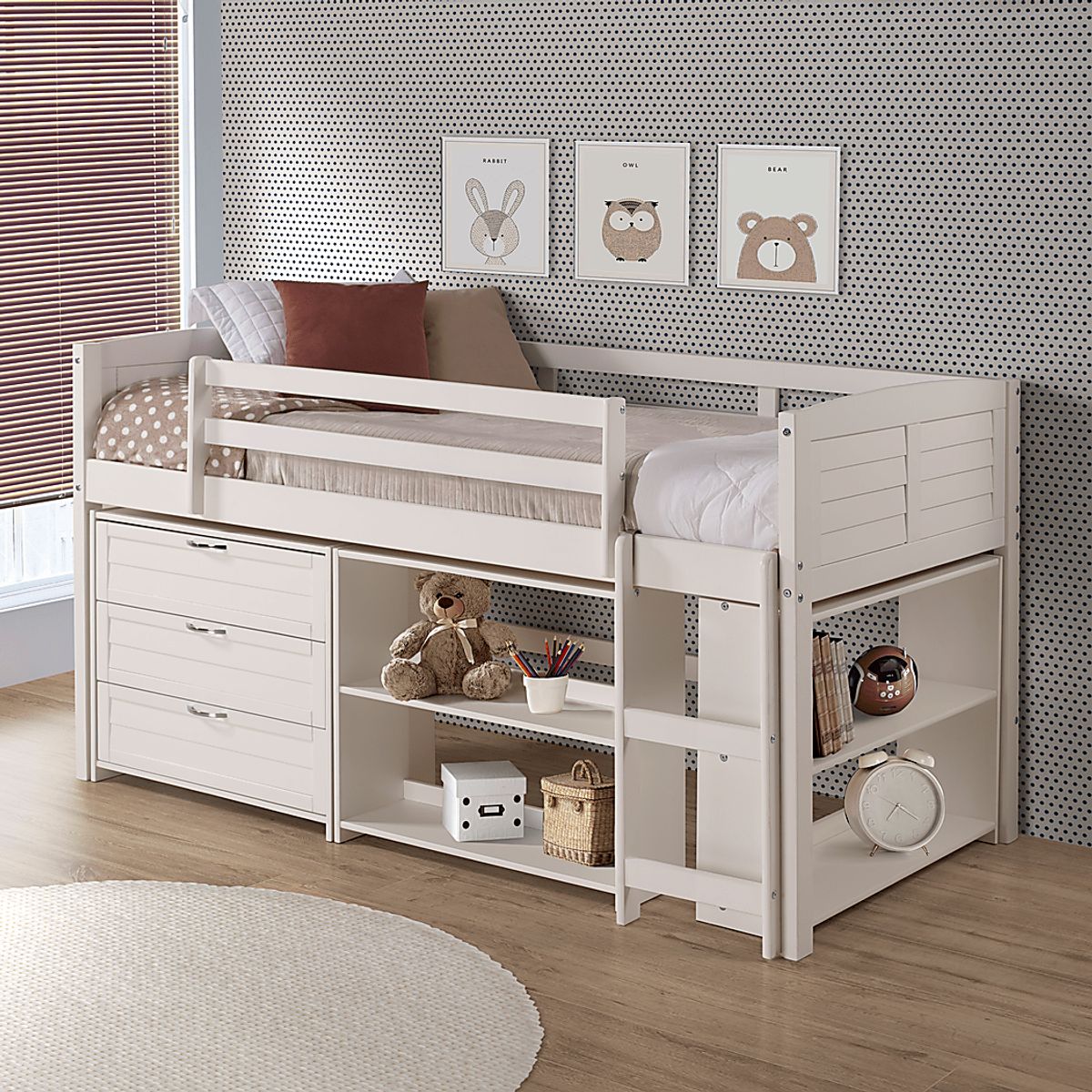 Daintree White Colors,White Loft Bed | Rooms to Go