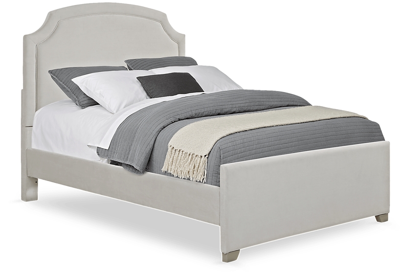Kids Dakotah Gray Full Upholstered Bed