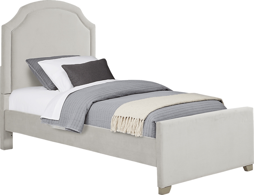 Kids Dakotah Gray Twin Upholstered Bed