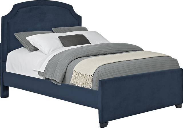 Kids Dakotah Navy 3 Pc Full Upholstered Bed - Thumbnail - Image 1