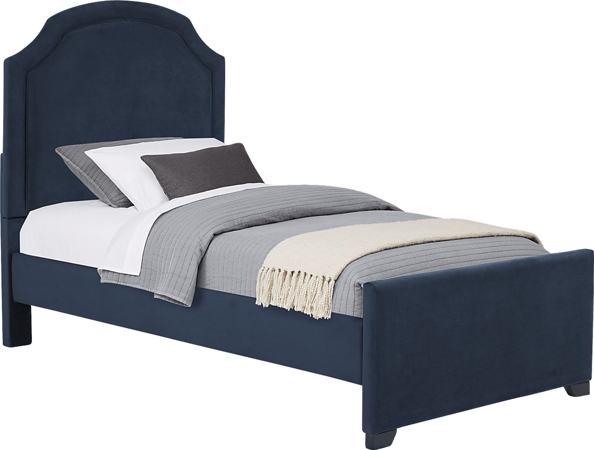Kids Dakotah Navy Twin Upholstered Bed - Image 1
