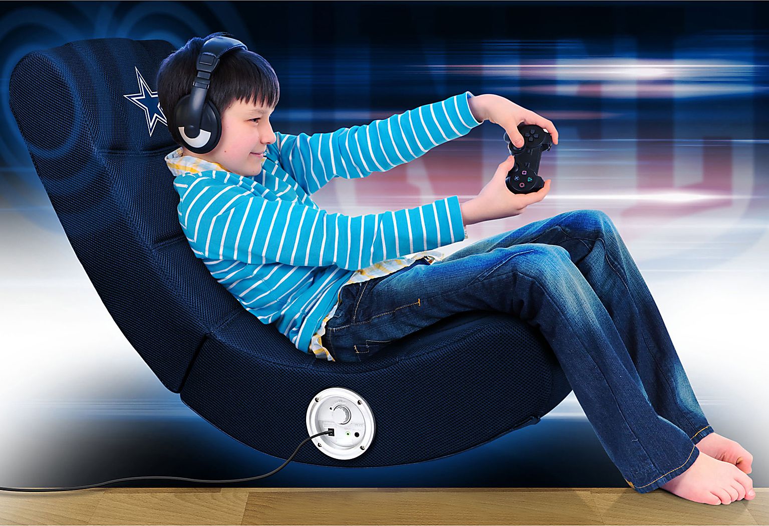 Kids Dallas Cowboys Gaming Rocker - Thumbnail 4