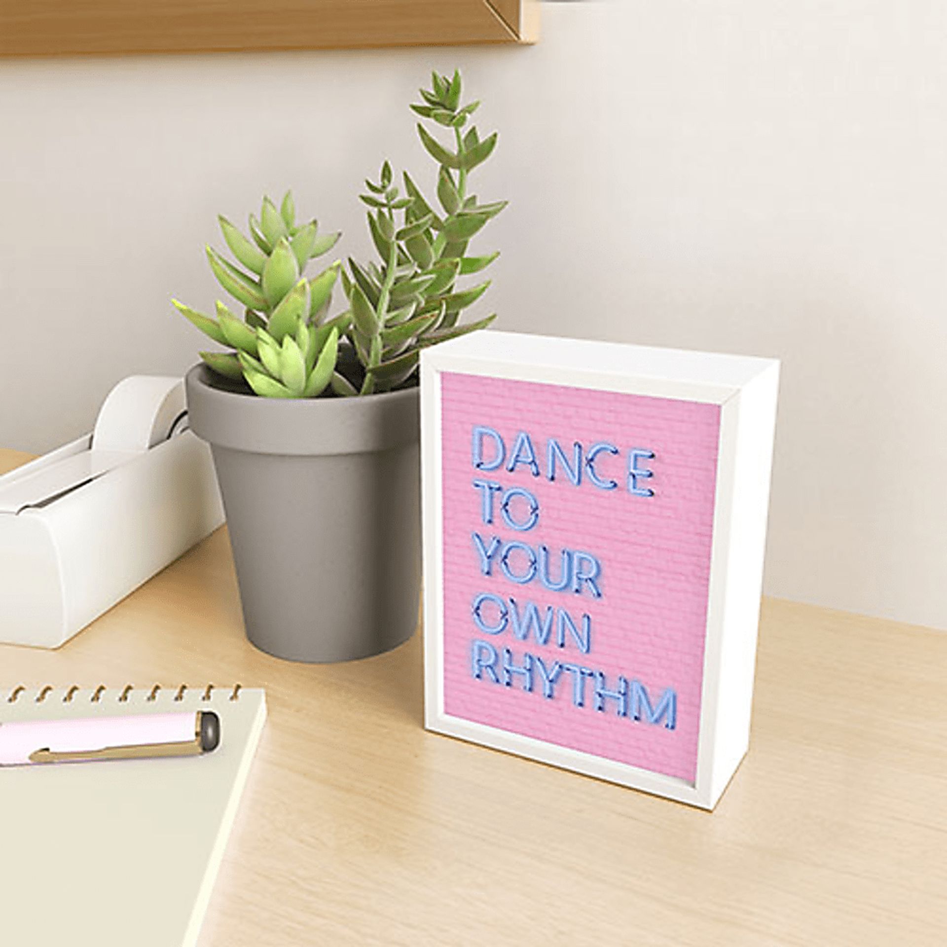 Kids Dance To Your Own Rhythm Pink Mini Framed Artwork - Image 2