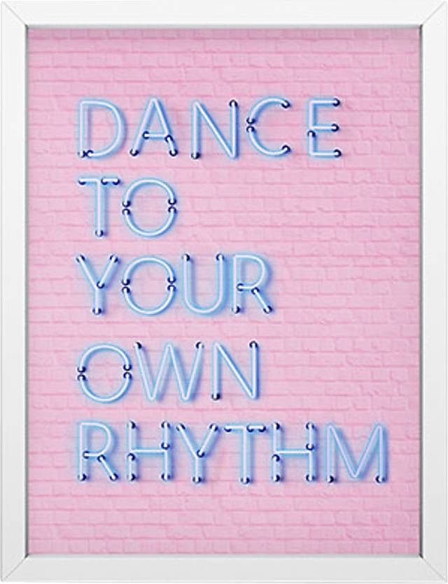 Kids Dance To Your Own Rhythm Pink Mini Framed Artwork - Thumbnail - Image 1