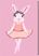 Kids Dancing Ballerina Bunny Pink Small Wall Art