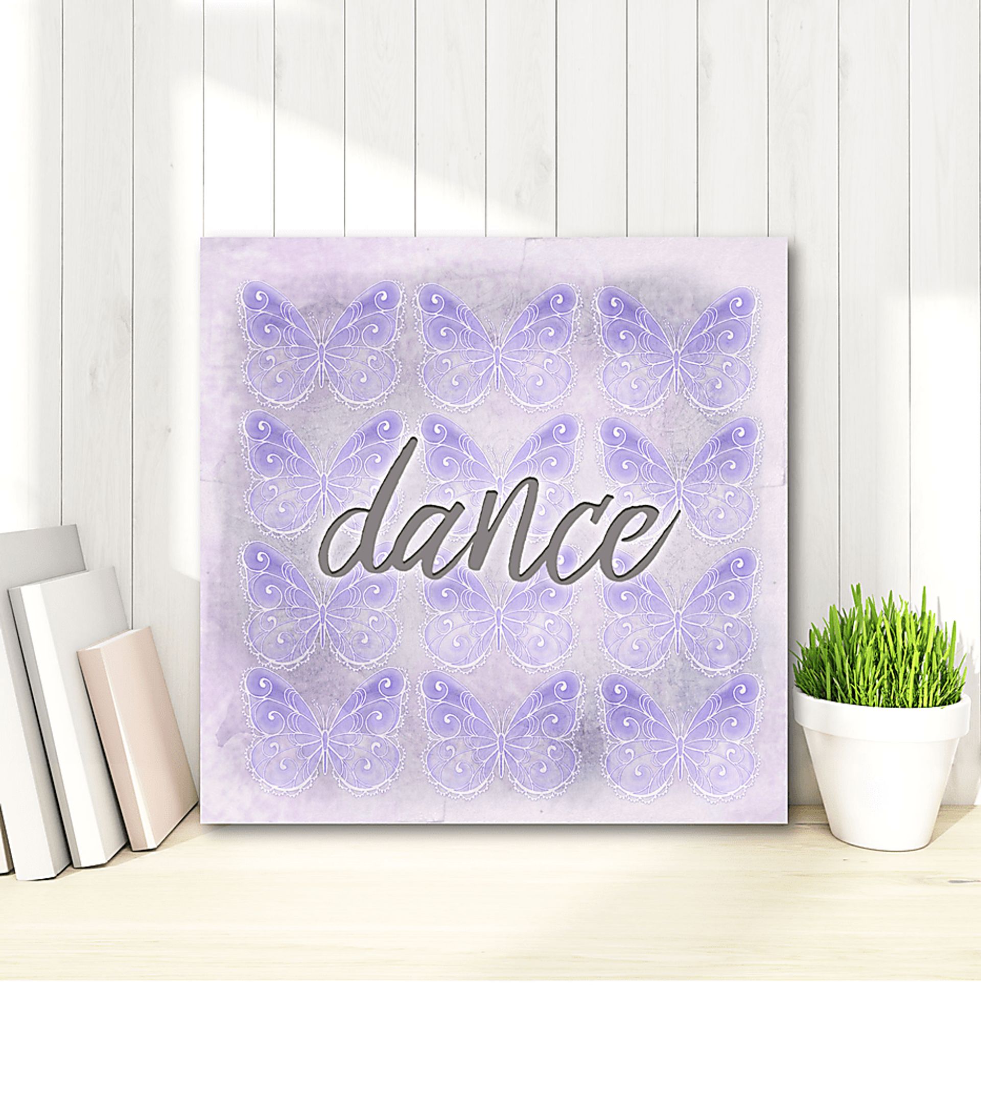 Kids Dancing Butterflies Purple Artwork - Image 2