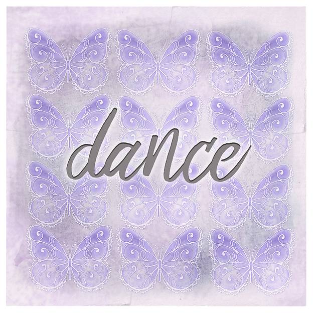 Kids Dancing Butterflies Purple Artwork - Thumbnail - Image 1