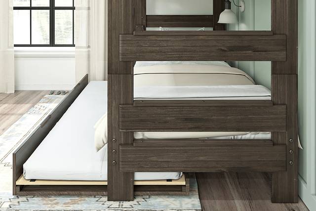 Kids Darja II Brown Twin/Twin Bunk Bed with Trundle - Thumbnail - Image 5