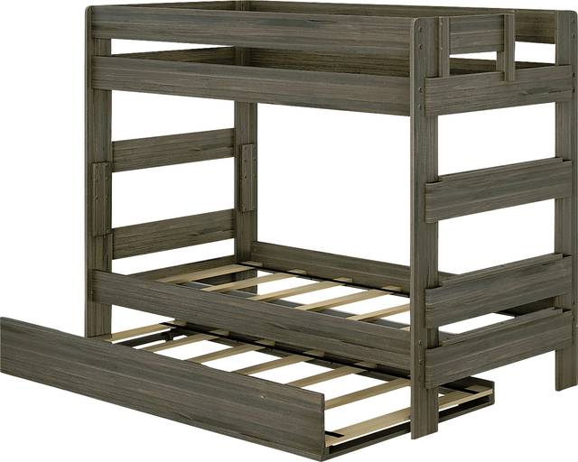 Kids Darja II Brown Twin/Twin Bunk Bed with Trundle - Thumbnail - Image 1