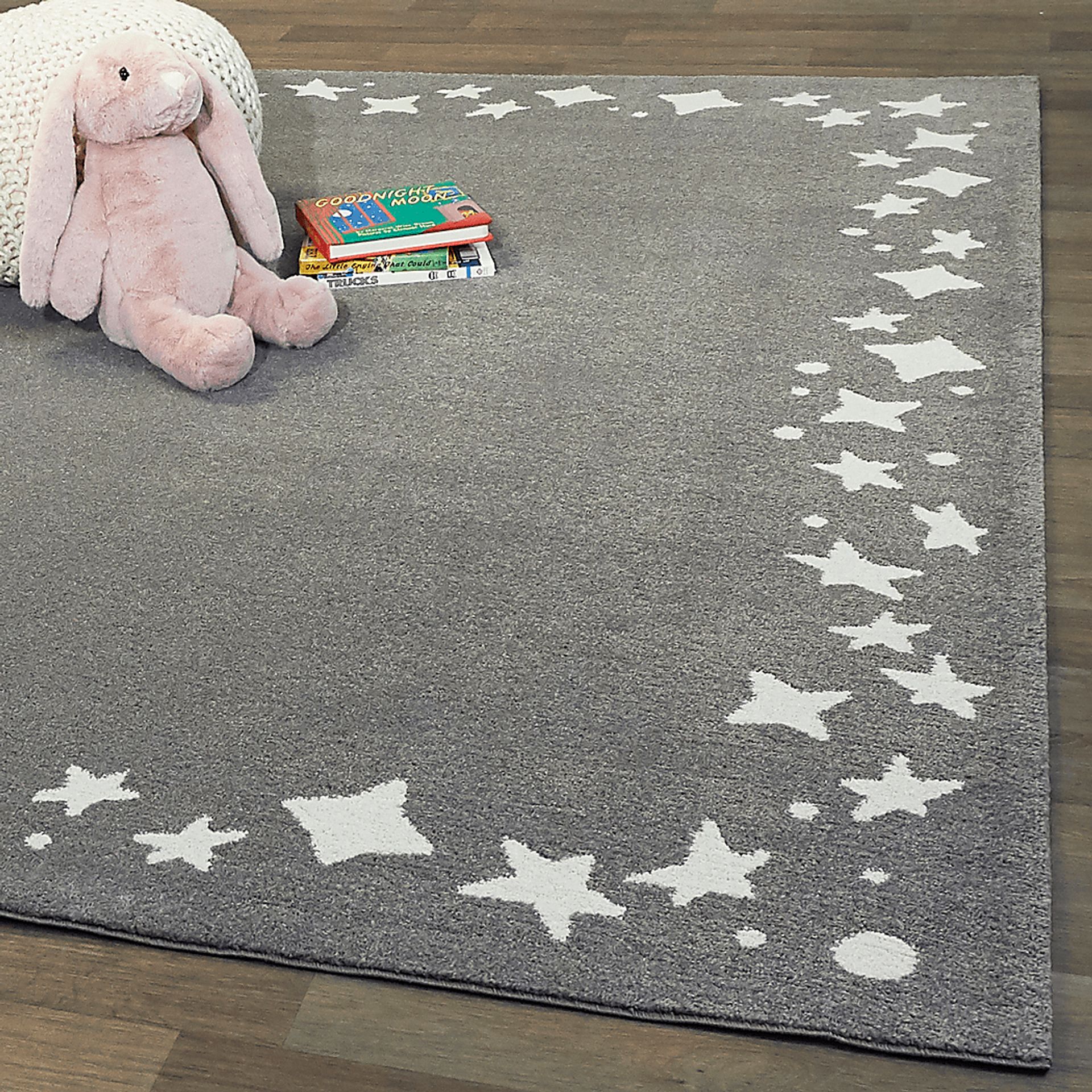 Kids Dazzle Stars Gray 3'11 x 5'7 Rug - Image 2