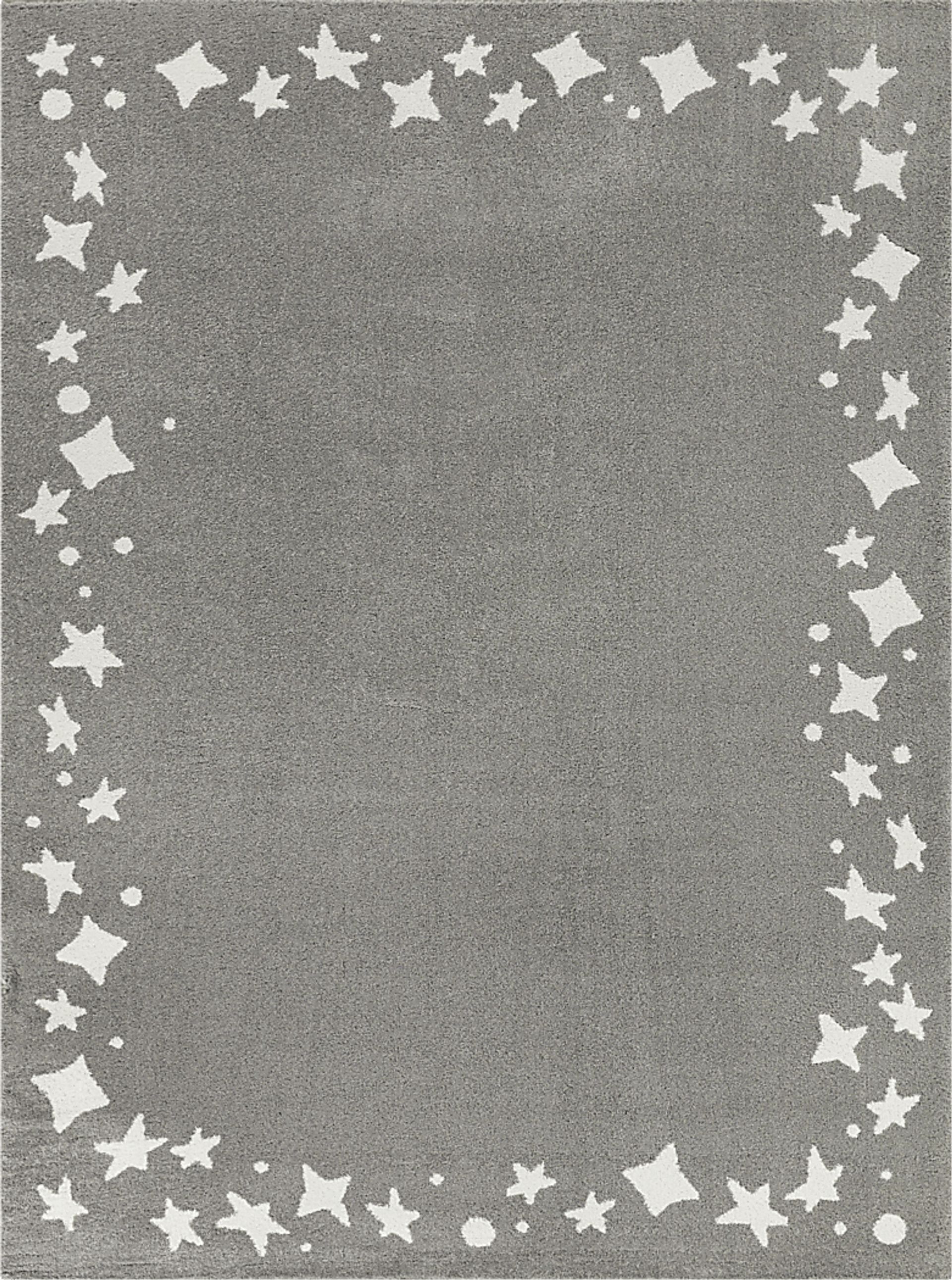 Kids Dazzle Stars Gray 3'11 x 5'7 Rug - Image 1