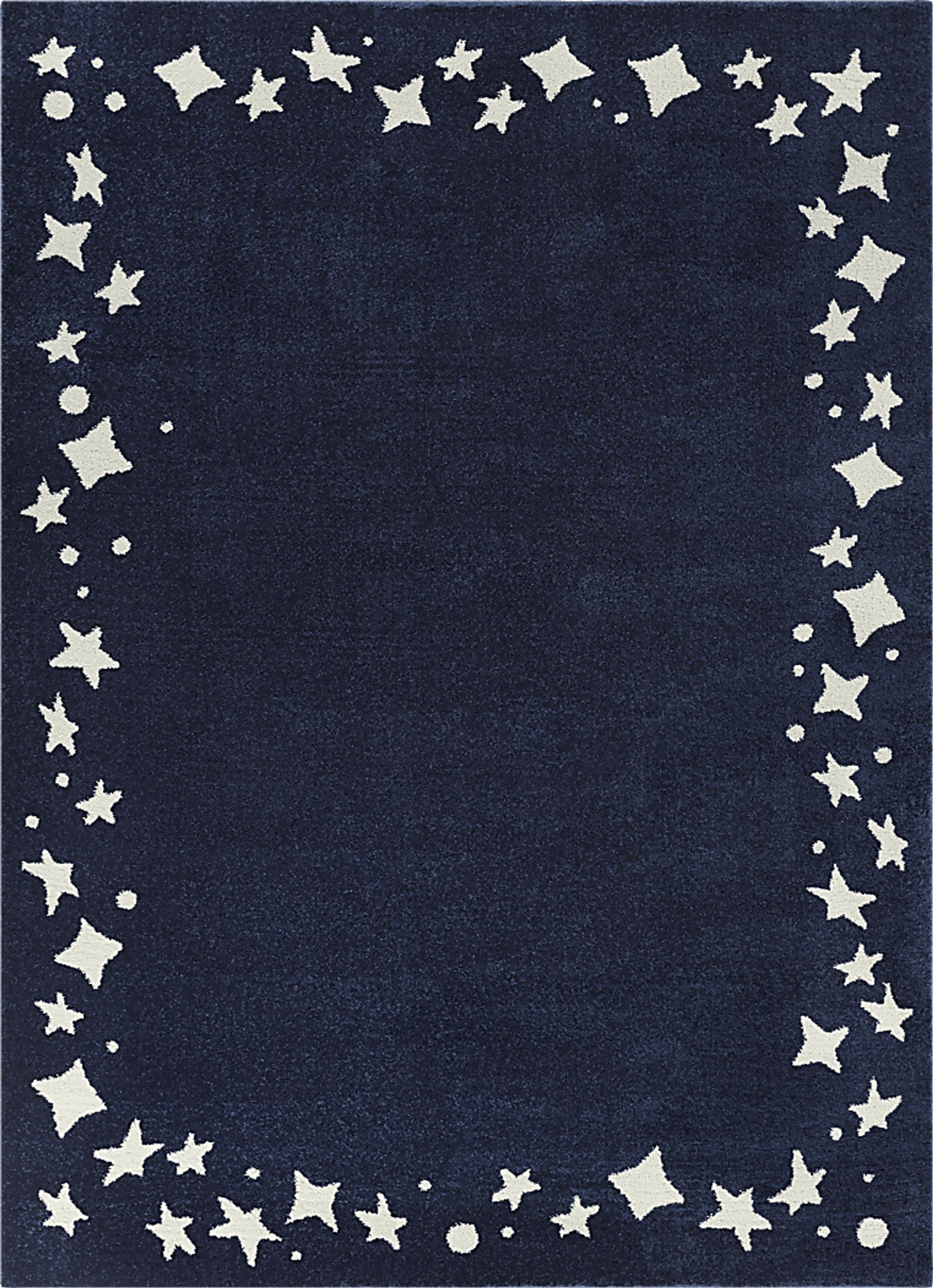Kids Dazzle Stars Navy 5'3 x 7' Rug - Image 1