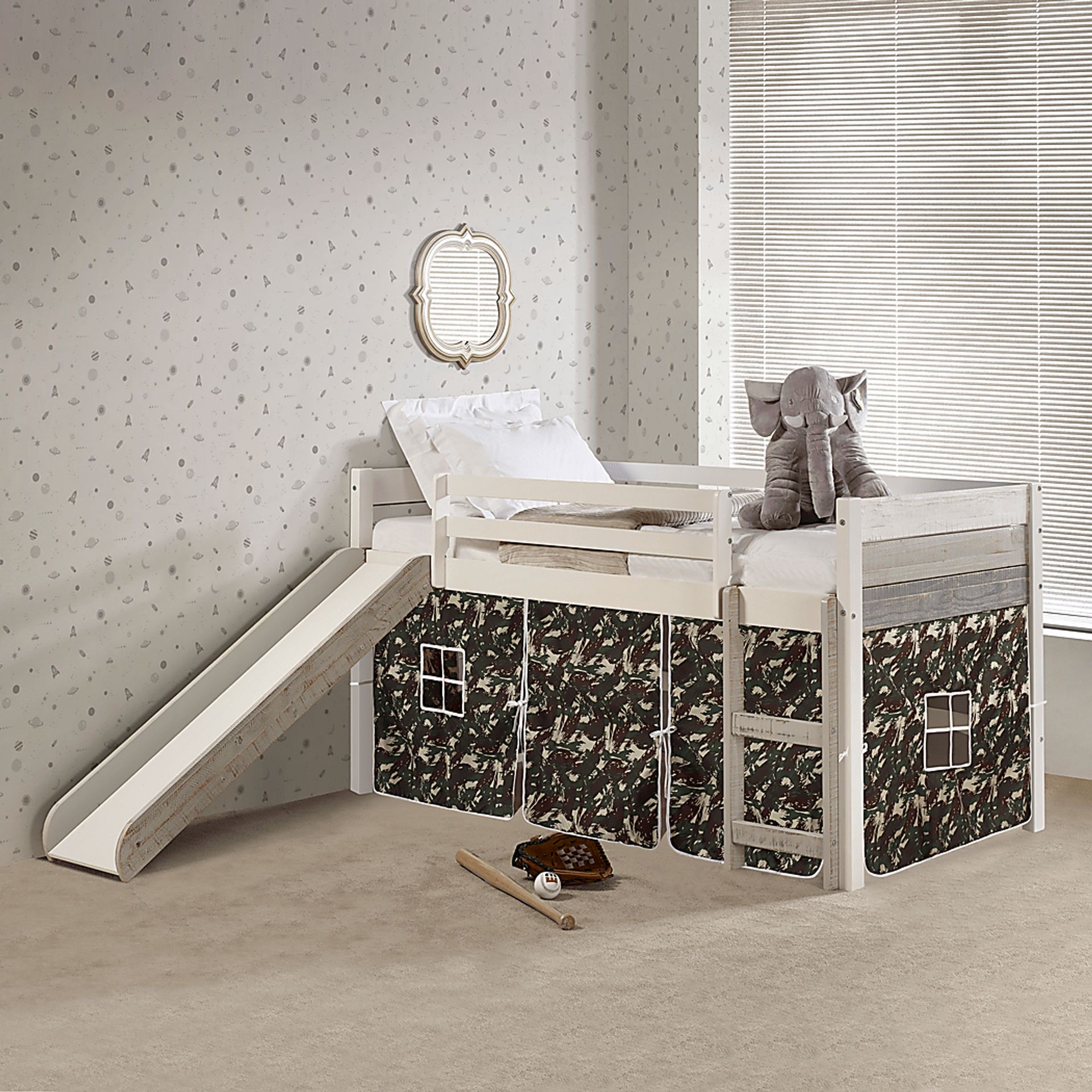 Kids Debuel Camo Twin Tent Loft Bed - Image 2
