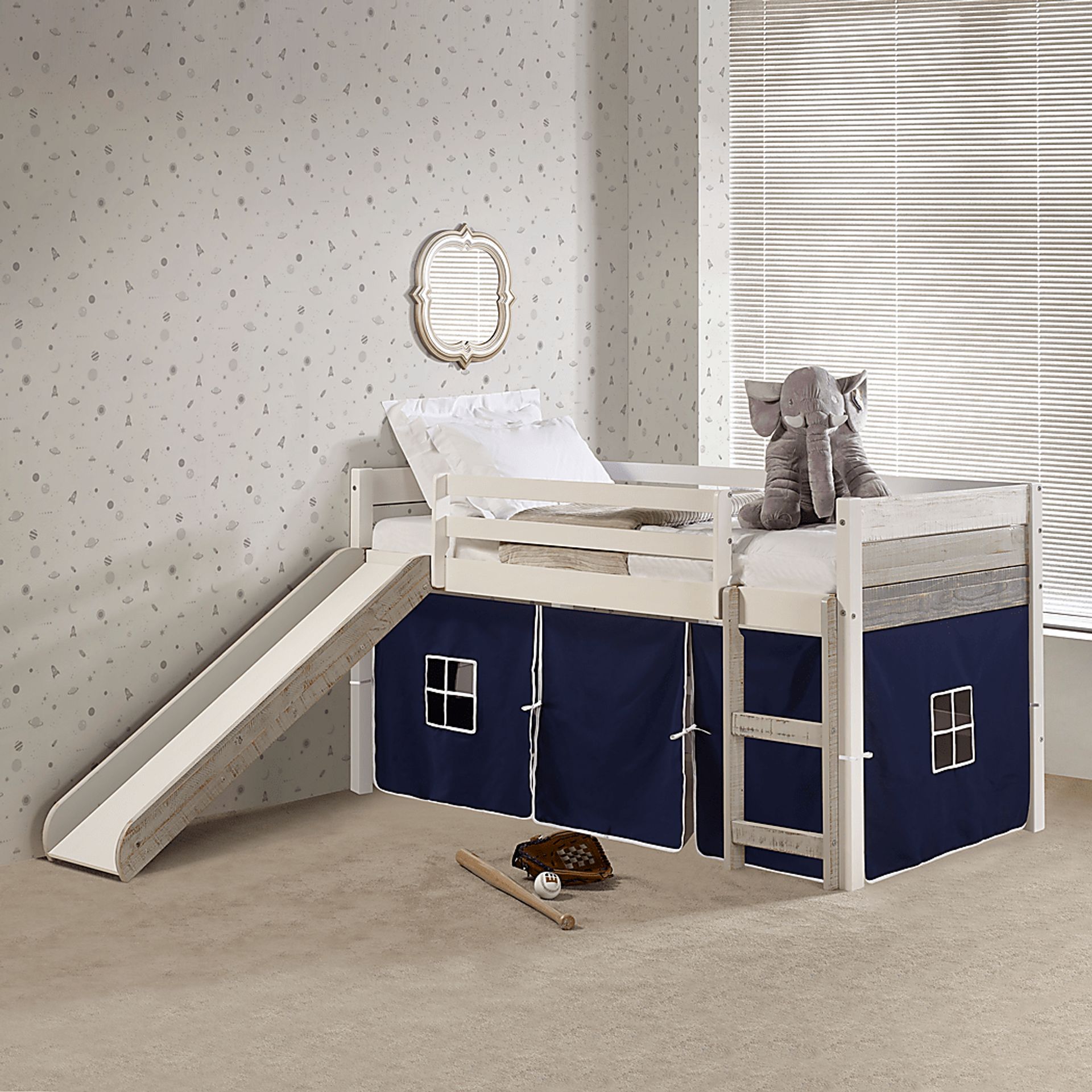 Kids Debuel Navy Twin Tent Loft Bed - Image 2