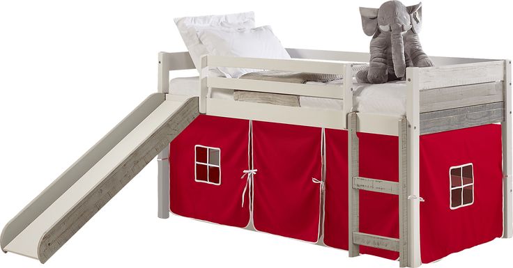Kids Debuel Red Twin Tent Loft Bed