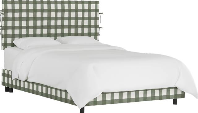 Kids Deep Forest Sage Twin Upholstered Bed - Thumbnail - Image 1