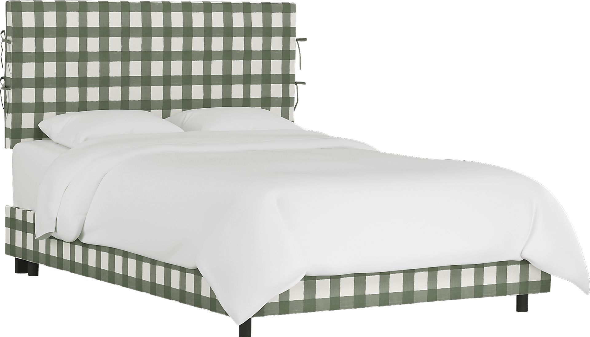 Kids Deep Forest Sage Twin Upholstered Bed - Image 1