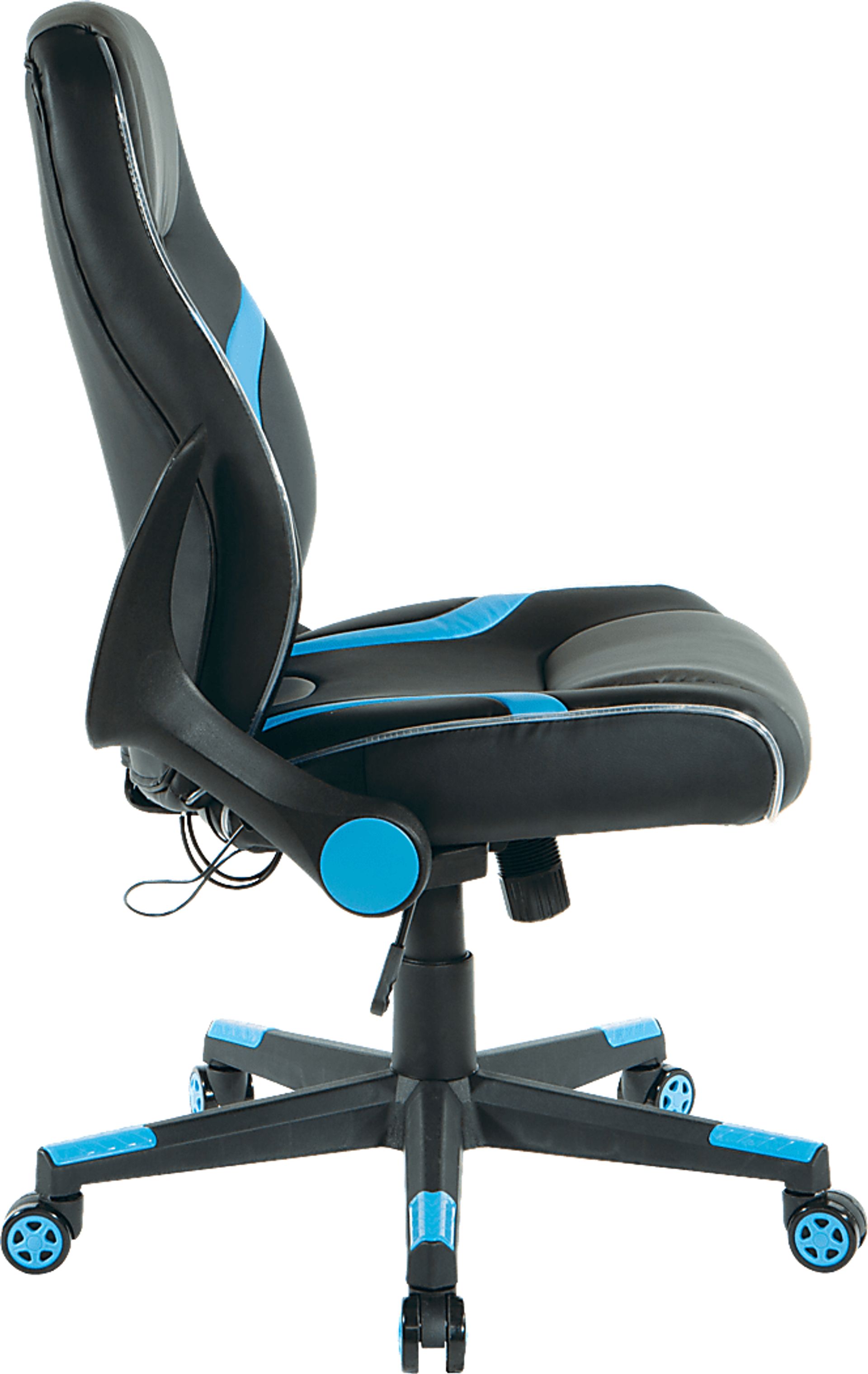 Kids Delenn Black/Blue LED Gaming Chair - Image 4