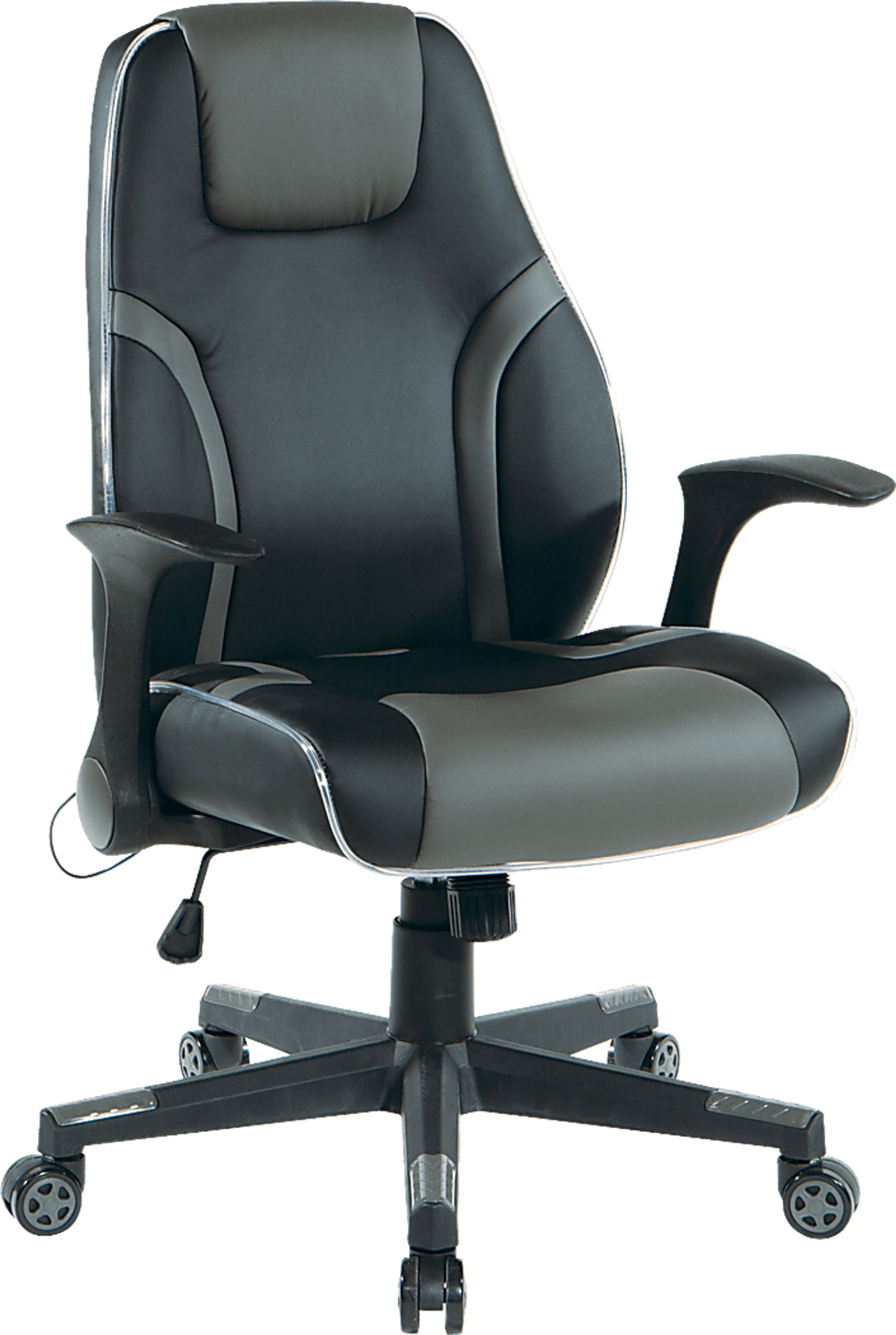 Kids Delenn Black/Gray LED Gaming Chair - Image 1