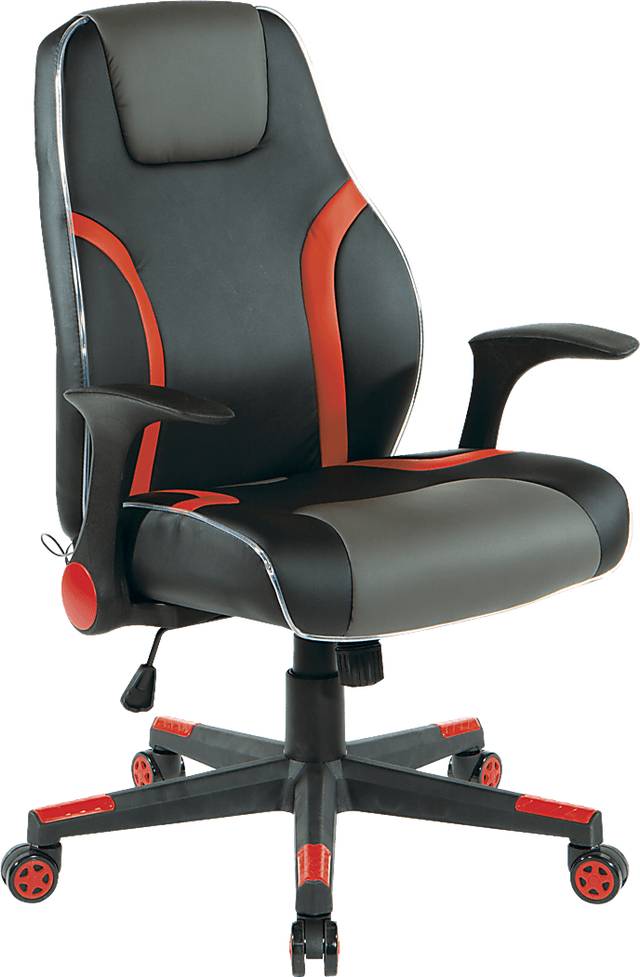 Kids Delenn Black/Red LED Gaming Chair - Thumbnail - Image 1