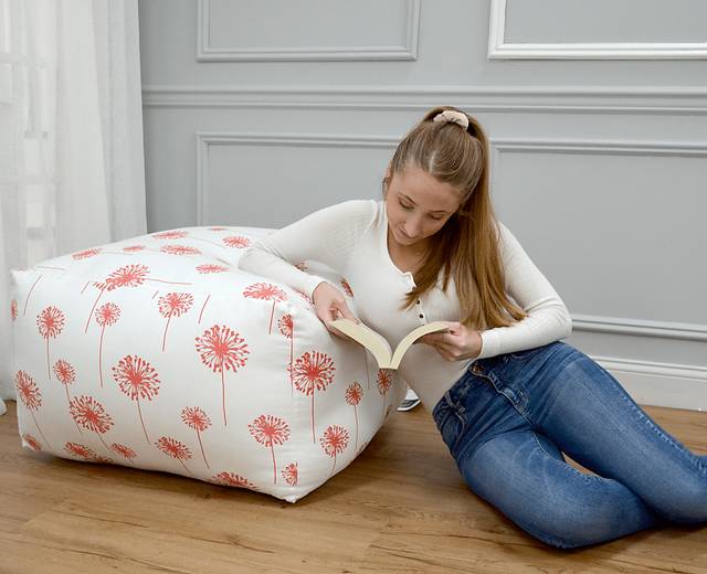 Kids Dellwater White Square Poufette - Thumbnail - Image 3