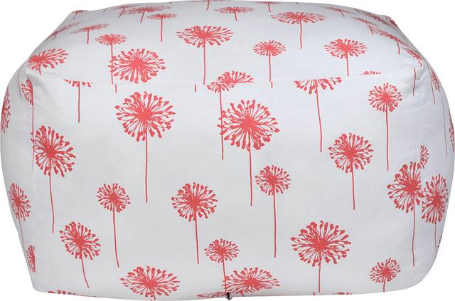 Kids Dellwater White Square Poufette - Thumbnail - Image 1