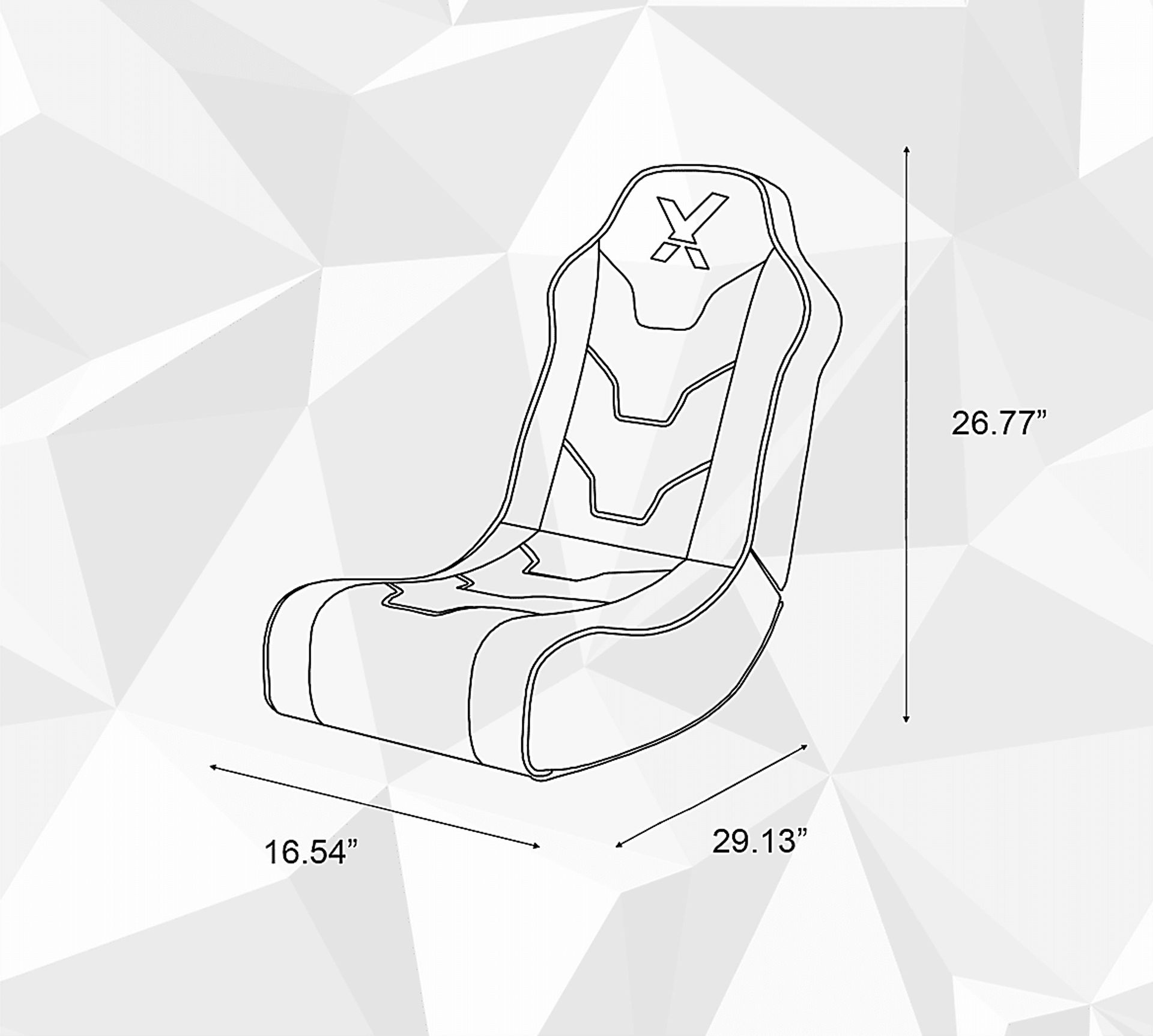 Kids Delmue Rainbow Floor Gaming Chair - Image 8