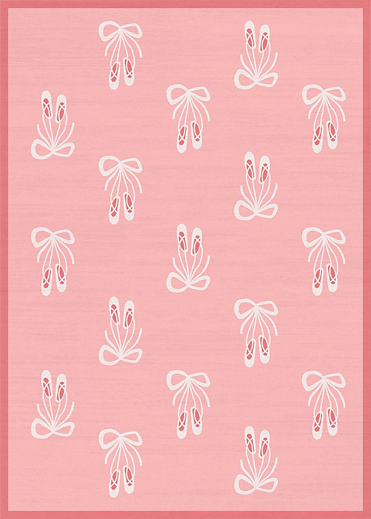 Kids Demure Bow Pink 3'5 x 5' Rug