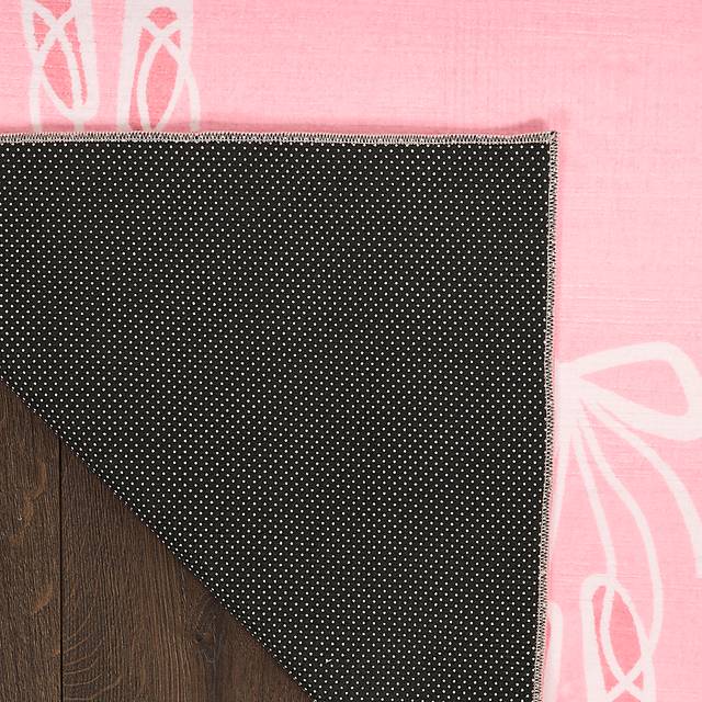 Kids Demure Bow Pink 4' x 6' Rug - Thumbnail - Image 4