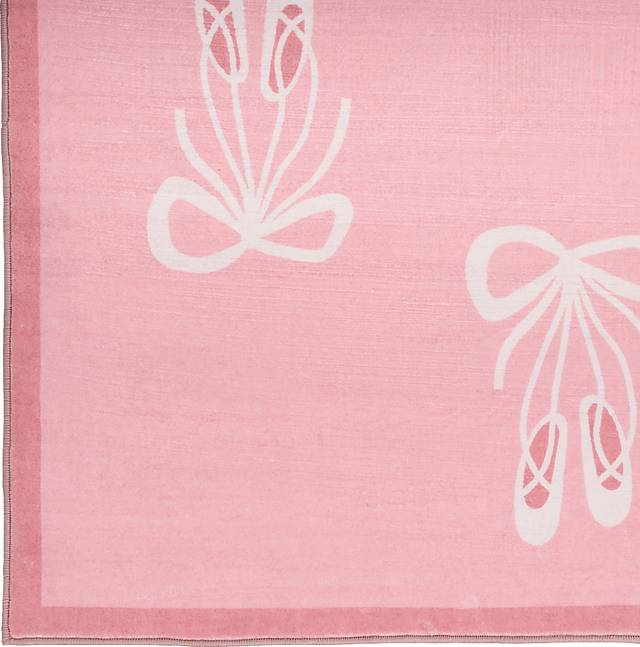 Kids Demure Bow Pink 4' x 6' Rug - Thumbnail - Image 5