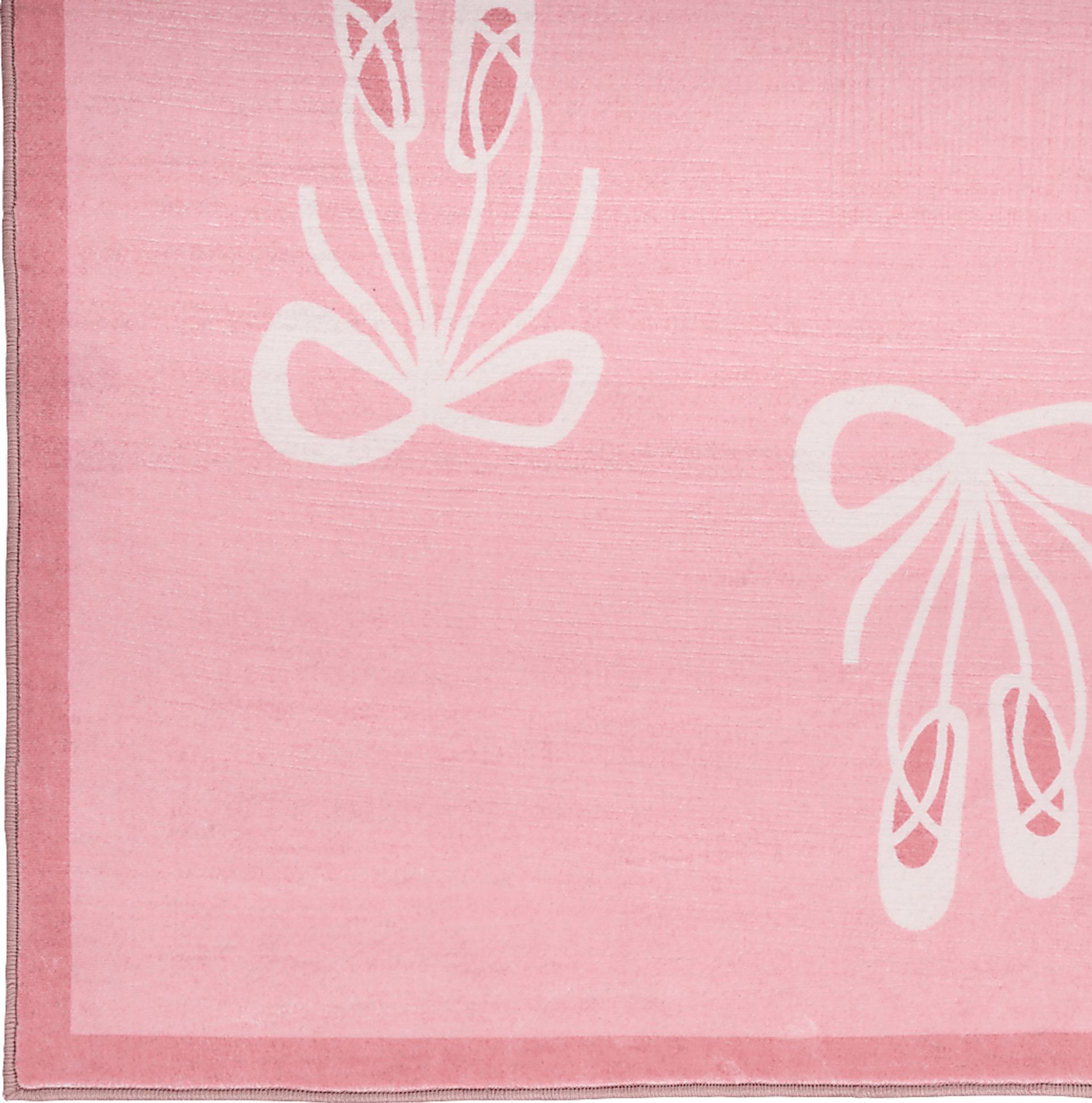 Kids Demure Bow Pink 4' x 6' Rug - Image 5