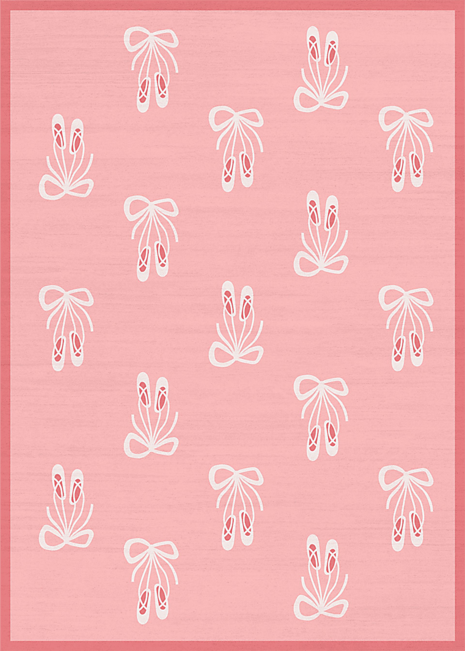 Kids Demure Bow Pink 4' x 6' Rug - Image 1