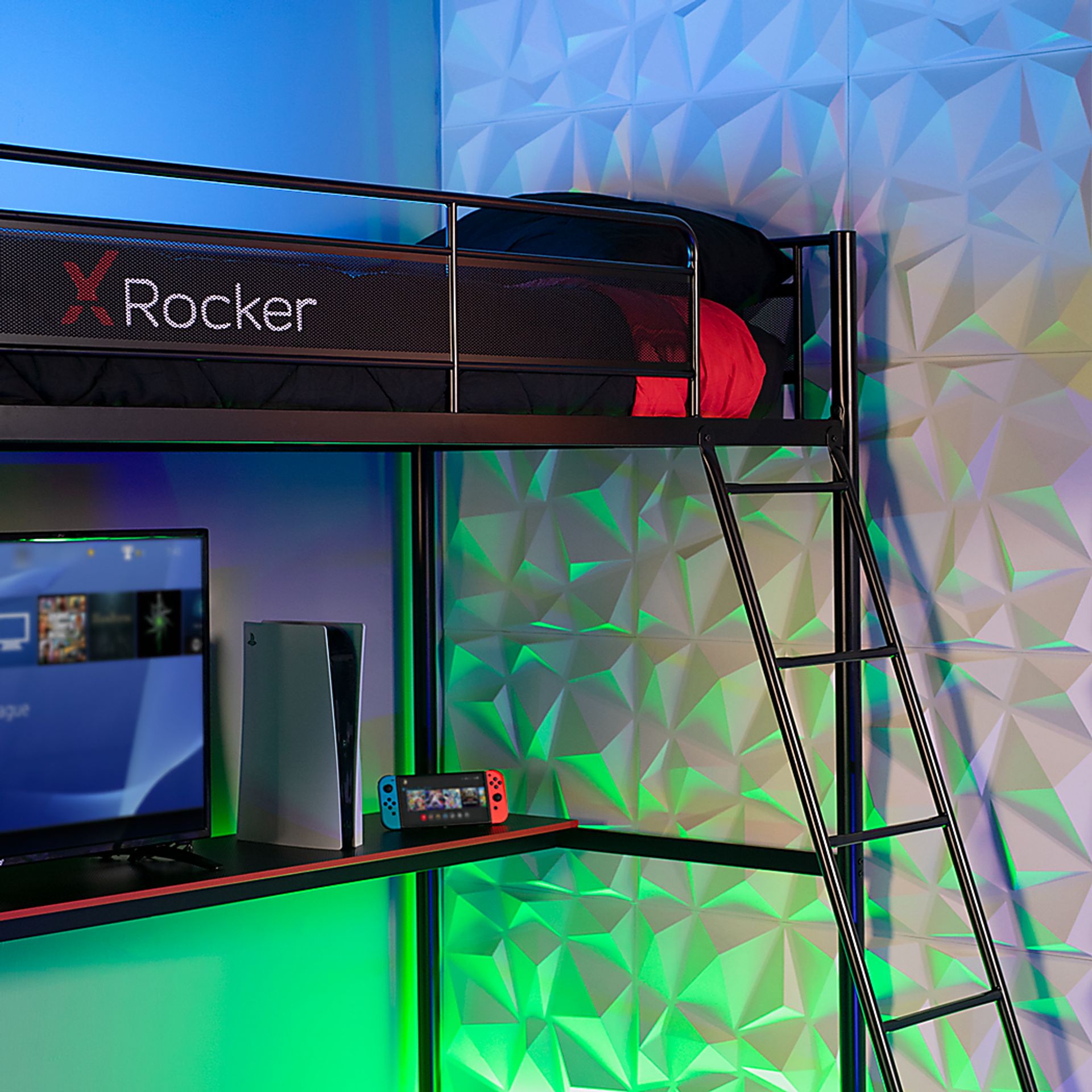Kids Desonee Black Twin Gaming Loft Bed - Image 6