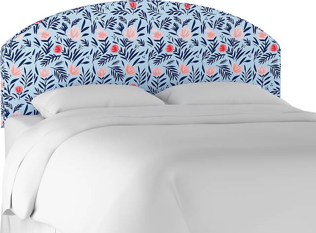Kids Devany Blue Full Upholstered Headboard - Thumbnail - Image 1