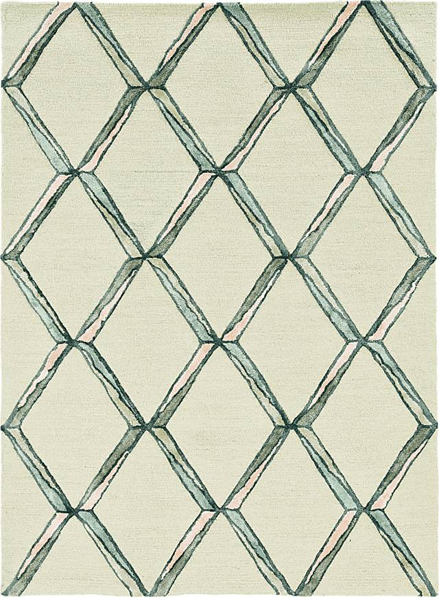 Kids Diamond Basic Cream  5' x 7' Rug - Thumbnail - Image 1
