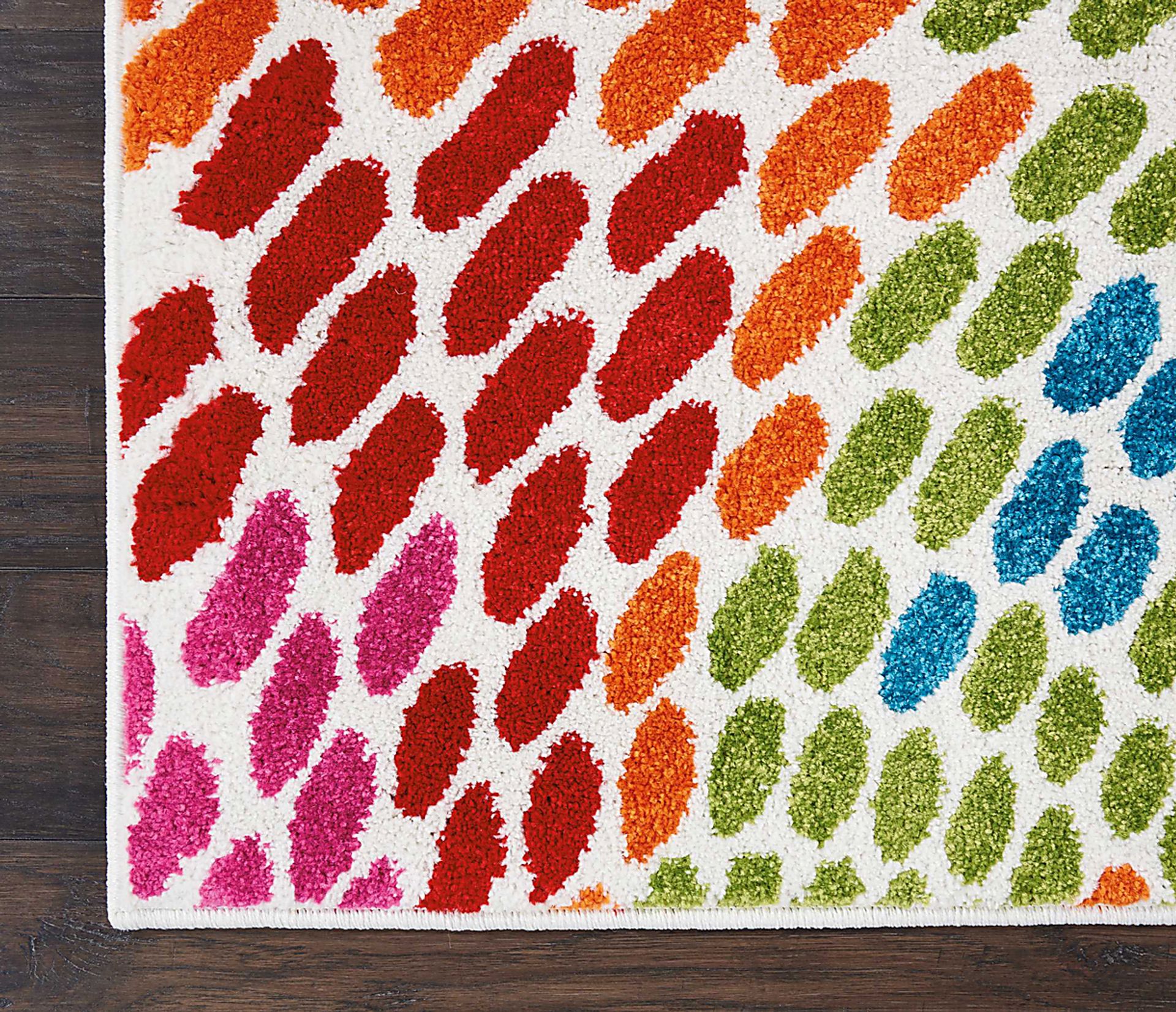 Kids Digi Dots Red 4' x 6' Rug - Image 2