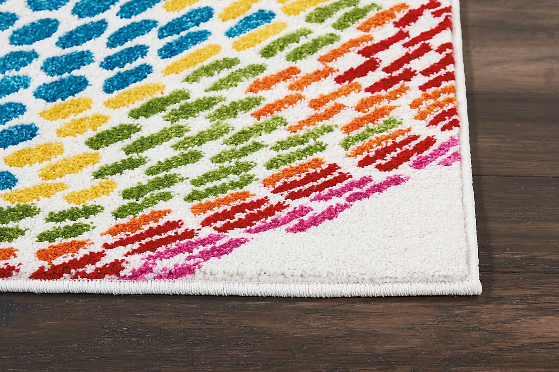 Kids Digi Dots Red 4' x 6' Rug - Image 3