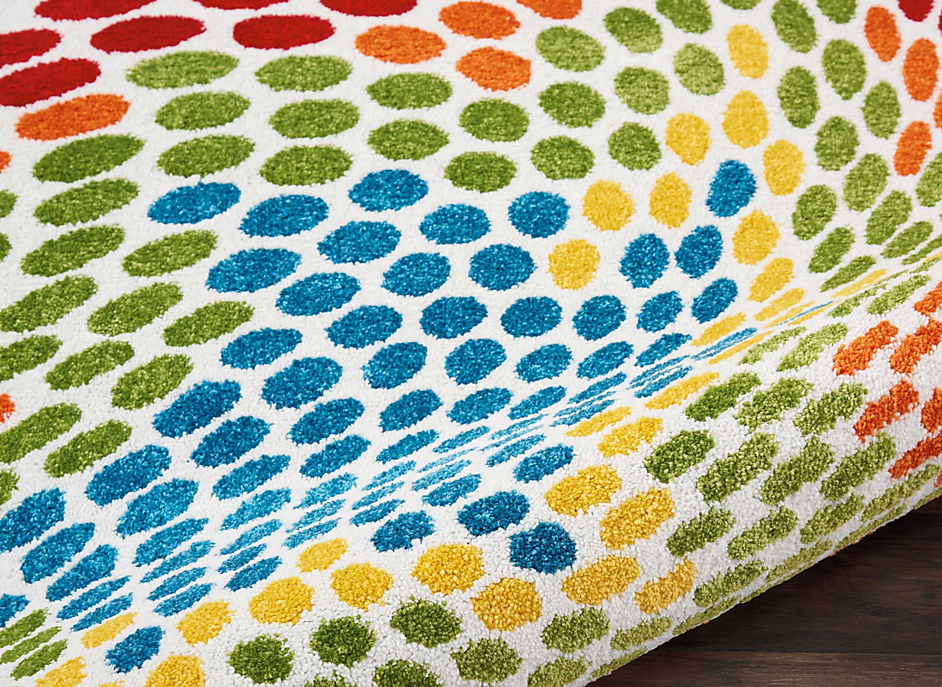 Kids Digi Dots Red 4' x 6' Rug - Image 6