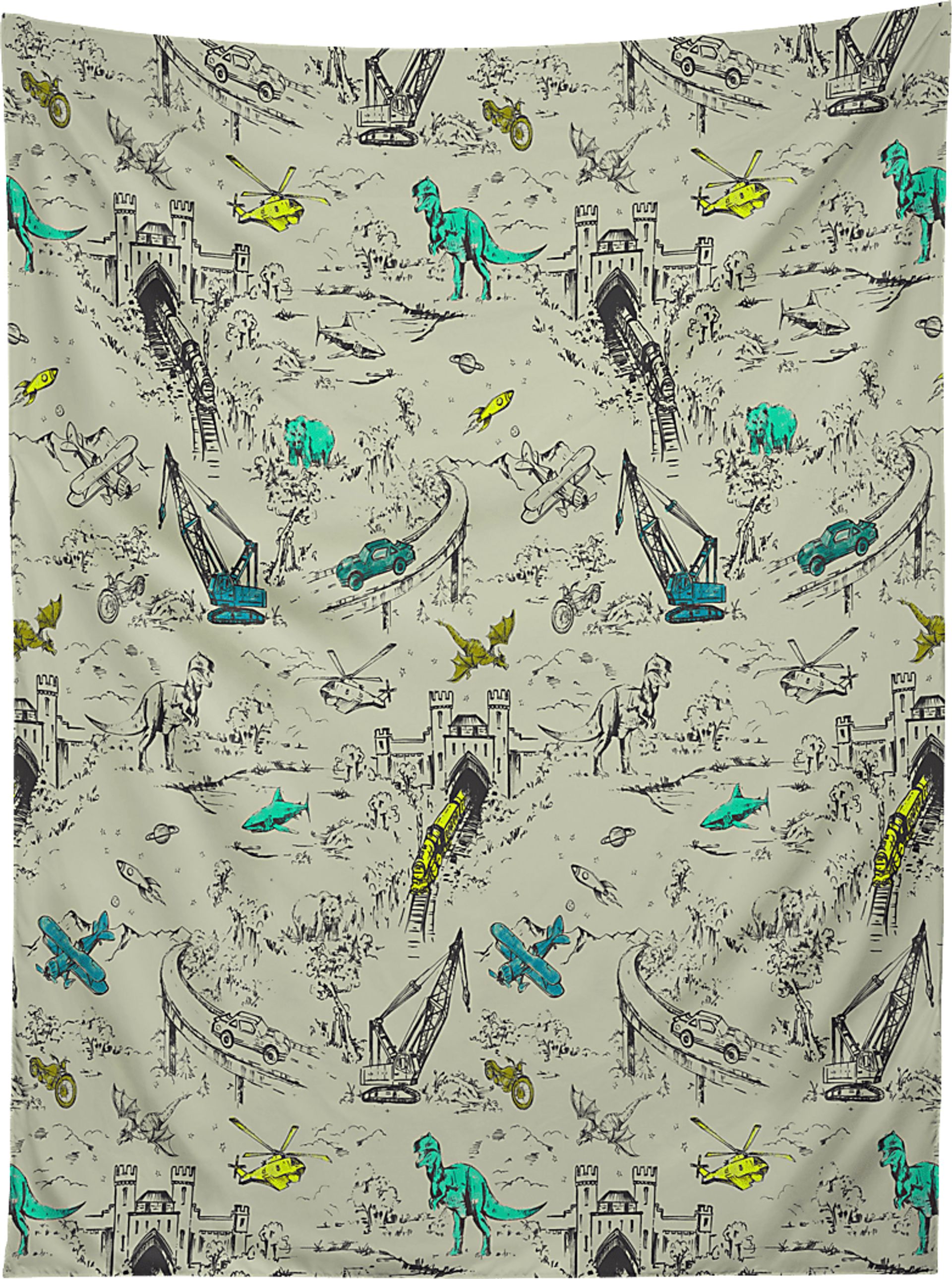 Kids Dino Adventure Gray Wall Decor - Image 1