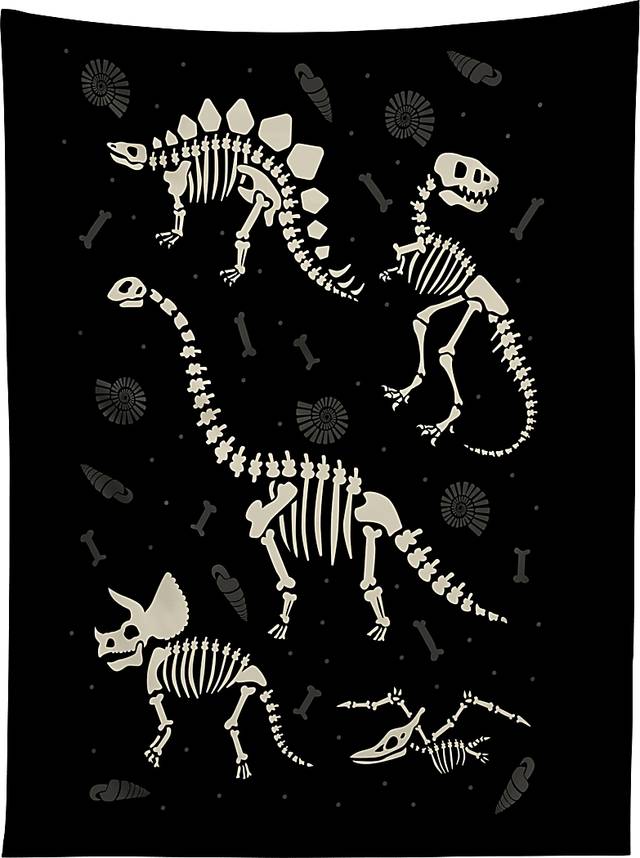 Kids Dino Fossils Black Wall Decor - Thumbnail - Image 1