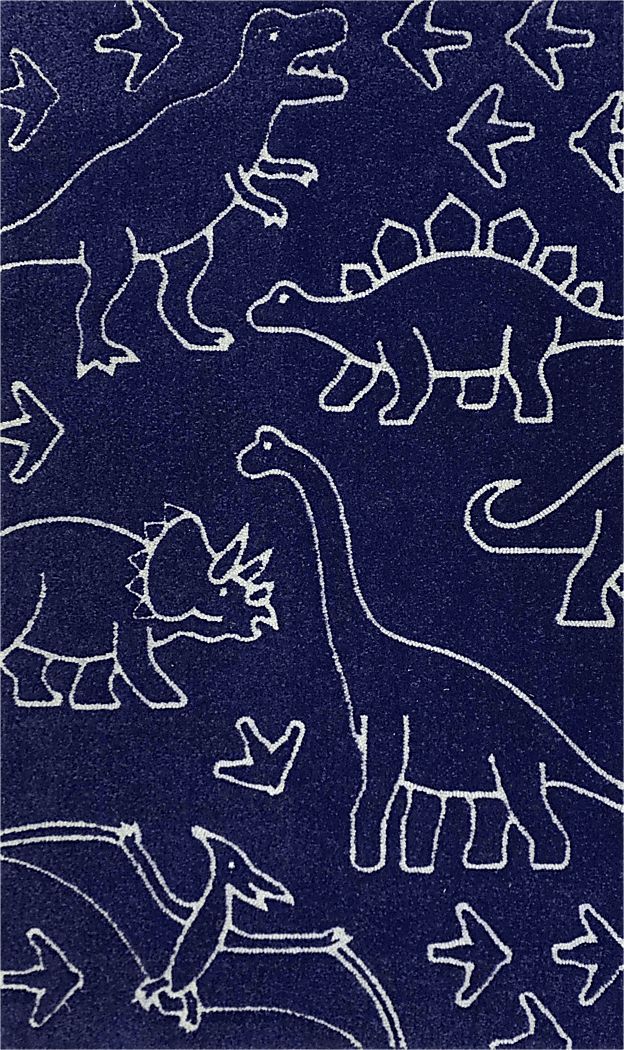 Kids Dino Haven Indigo 4'7 x 7'7 Rug