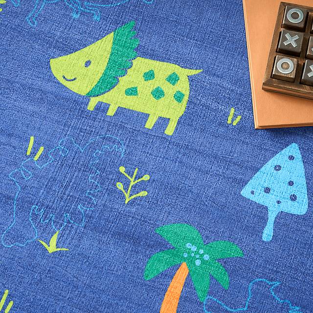 Kids Dino Jungle Navy 4' x 6' Rug - Thumbnail - Image 6
