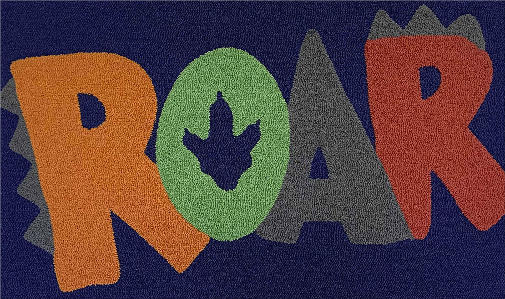 Kids Dino Rumble Indigo 2'8 x 4'8 Rug - Image 1
