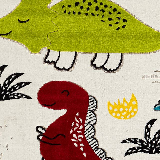 Kids Dino Vacation White 5' x 7' Rug - Thumbnail - Image 7
