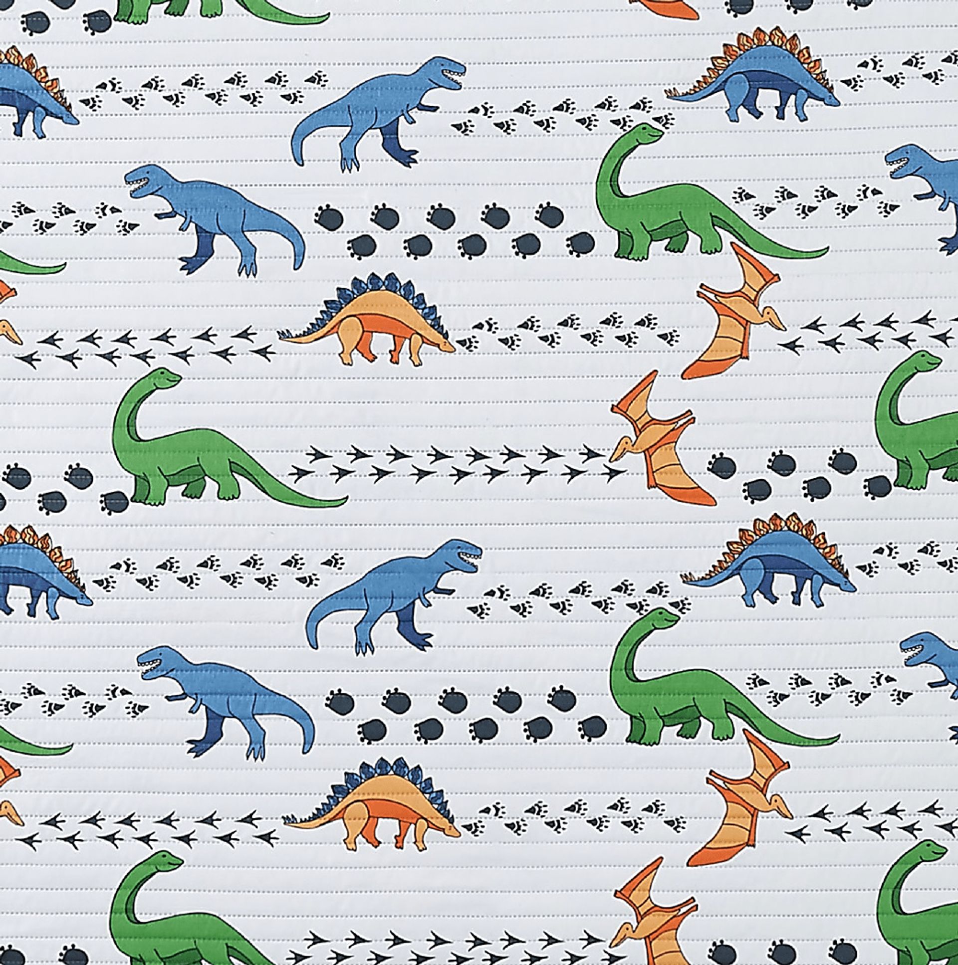 Kids Dino Venture White 3 Pc Twin Quilt Set - Image 3