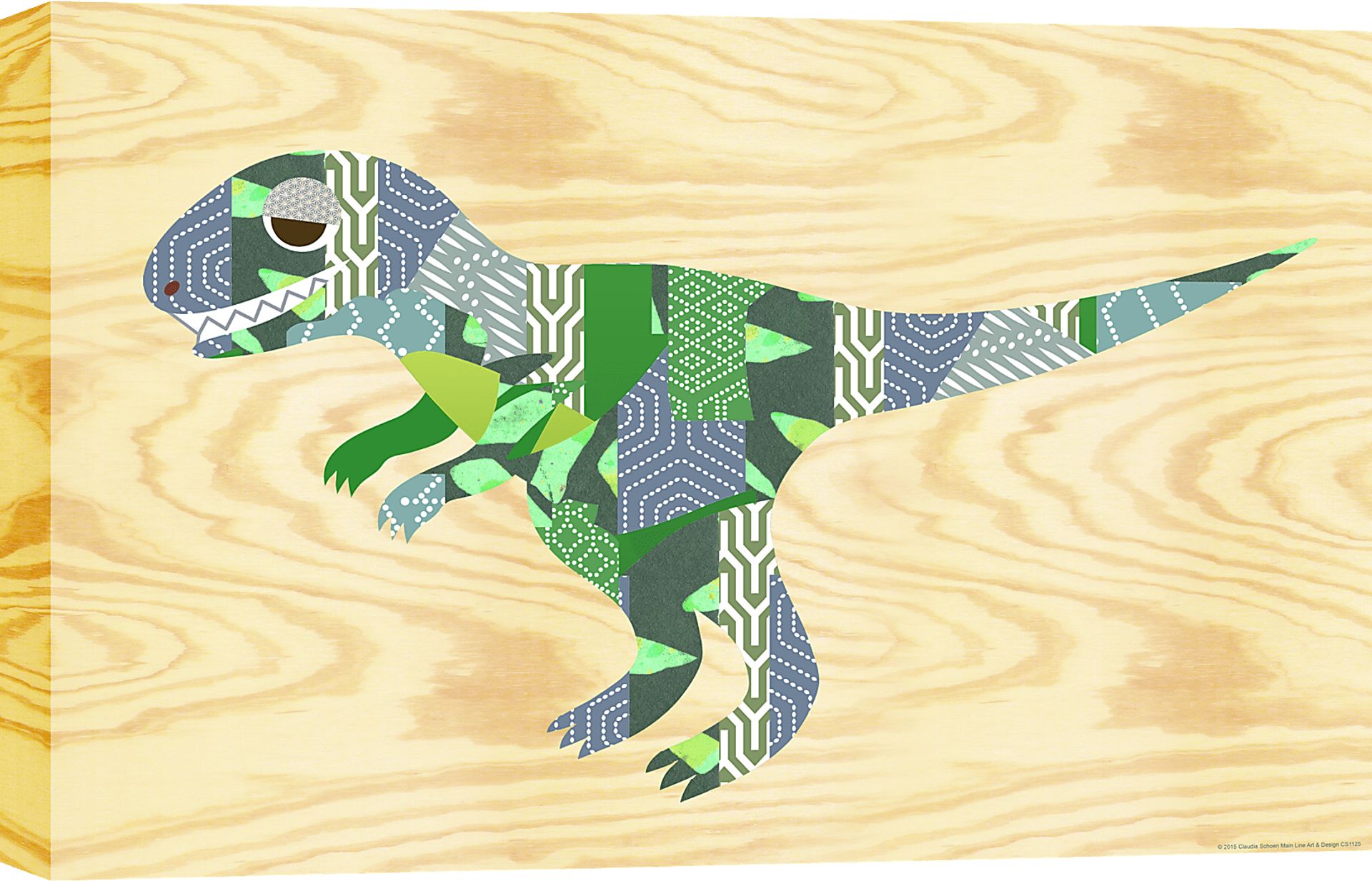 Kids Dinoroar Green Artwork - Image 1